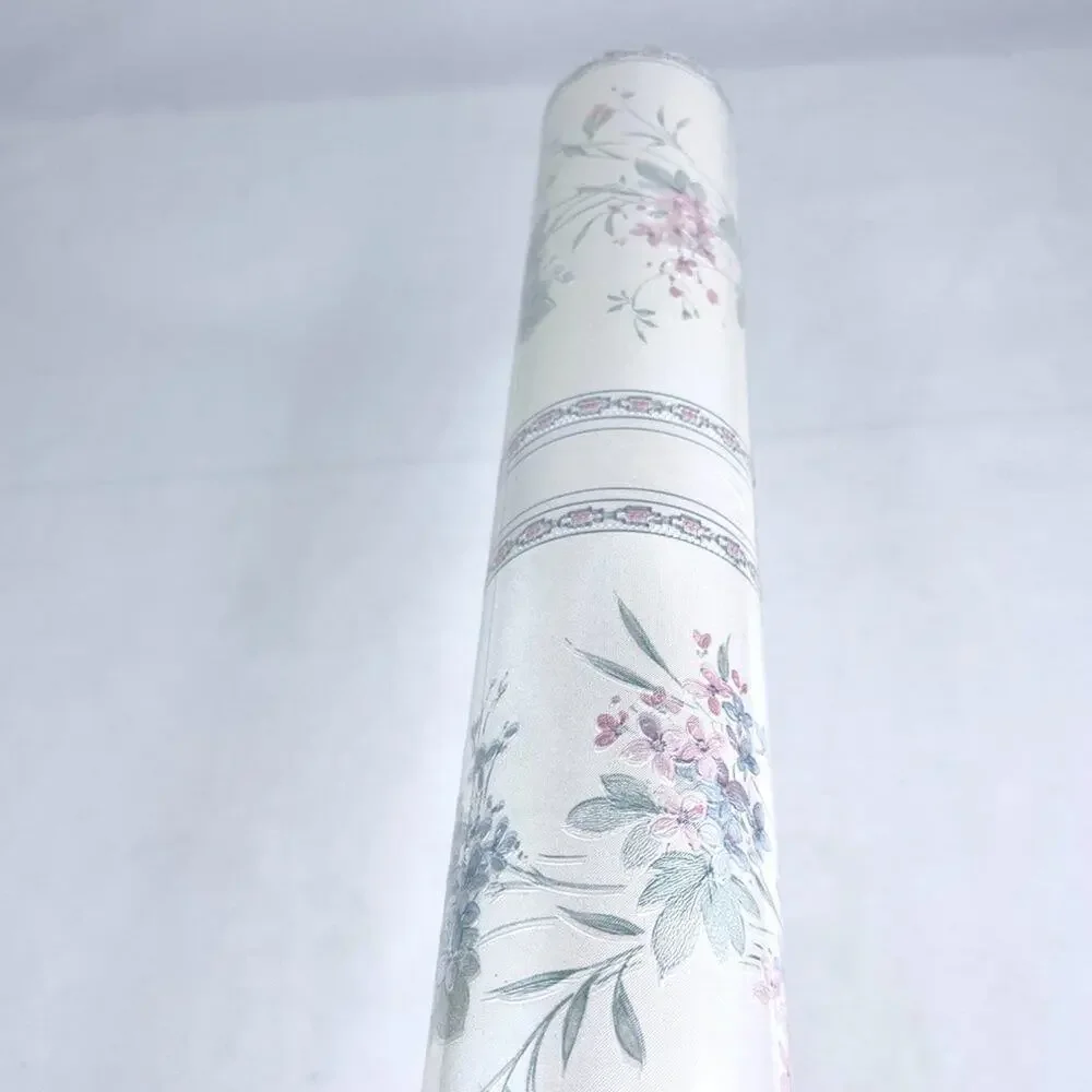 Vintage Shand Kydd Metallic Floral Wallpaper Roll